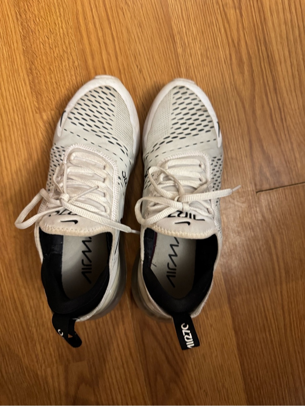 Women's Athletic Sneakers in White with Black Accents